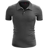 Erkek Cepli Polo T-Shirt RCPT106 - Antrasit - Melanj