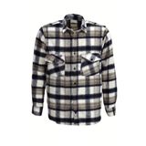 Erkek Çift Cepli Kapaklı Regular Fit Oduncu Gömlek BGL-ST03256 BEJ S