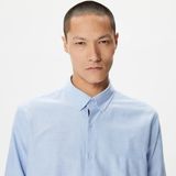 Erkek Classic Fit Uzun Kollu Gömlek - Mavi - XS
