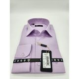 Erkek Classıc Lila Düz Gömlek Pamuk Polyester - 2XL