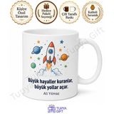 Erkek Çocuğuna Hediye Kişiye Özel Baskılı Kupa Bardak İsimli Özel Tasarım