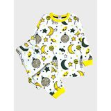 Erkek Çocuk %100 Pamuklu Beyaz Ramazan Temalı Şeker Ay Yıldız Desenli Uzun Kollu Pijama Takımı - 3 - 4 Yaş
