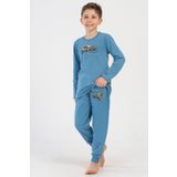 Erkek Çocuk 2 İplik Uzun Kol Mavi Pijama Takım C6T3N1O304 MAVİ 7-8 YAŞ