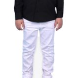 ERKEK ÇOCUK 23 NİSAN 29 EKİM 10 KASIM GÖSTERİ KETEN CEPLİ PANTOLON, BEYAZ, 8 YAŞ