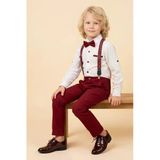 Erkek Çocuk 4'Lü Takım Set (Pantolon+Gömlek+Askılı Kemer+Papyon) 12660