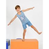 Erkek Çocuk Askılı %100 Pamuklu Give Me Pijama Takımı - 2 - 3 Yaş - Mavi