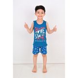 Erkek Çocuk Askılı Pijama Takımı Cool Dude Petrol - 8 Yaş