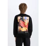 Erkek Çocuk Avatar the Last Airbender Bisiklet Yaka İçi Yumuşak Tüylü Sweatshirt