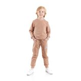 Erkek Çocuk Back To School Trend Eşofman Takımı AK2528, KAHVERENGİ, 12 Yaş