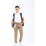 Erkek Çocuk Basic Kaşkorseli Okul Pantolonu G.2025 - Bej - 10 Yaş