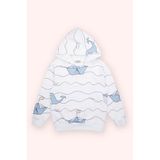 Erkek Çocuk Baskılı Beyaz Sweatshirt 8 Yaş (128 cm)