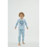 Erkek Çocuk Baskılı Desenli Uzun Kollu Pijama Takımı C6T1N98 - Açık Mavi - 1 - 2 Yaş