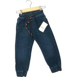 Erkek Çocuk Bel Paça Lastikli Lcralı Kot Pantolon - Lacivert - 3 - 4 Yaş
