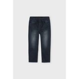 Erkek Çocuk Beli Lastikli 5 Cepli Jogger Jean Pantolon - Siyah - Yeşil - 4 Yaş