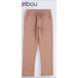 Erkek Çocuk Beli Lastikli Dublepaça Jogger Pantolon - Bej - 12 - 13 Yaş