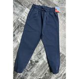 Erkek Çocuk Beli Lastikli Ip Detaylı Gabardin Jogger Lacivert Kot Pantolon - 6 - 7 Yaş