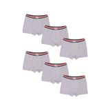 Erkek Çocuk Beyaz Likralı Boxer 2 Beden 6'lı Paket Gri 4
