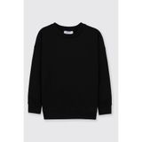 Erkek Çocuk Bisiklet Yaka Siyah Sweatshirt 7 Yaş (122 cm)