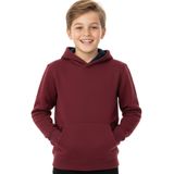 Erkek Çocuk Bordo Kapüşonlu Cepli 3 İplik Sweatshirt BGL-ST05002