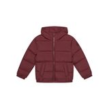 Erkek Çocuk Bordo Logo İşlemeli Kalın Mont