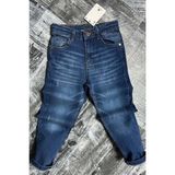 Erkek Çocuk Çift Cepli Likralı Gabardin Mavi Jean Pantolon - 9 - 10 Yaş