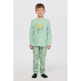 Erkek Çocuk Dinozor Desenli Turkuaz Pijama Takımı 7 Yaş (122 cm)