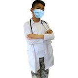Erkek Çocuk Doktor Önlüğü ( 2 -15 Yaş Aralığı Bedenler ) Öğretmen Laboratuvar Beyaz Önlük - 2 - 3 Yaş
