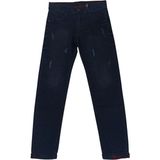 Erkek Çocuk Eskitme Modelli Siyah Renk Kot Pantolon 3294 - 13 Yaş