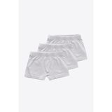 Erkek Çocuk Füme 3 Lü Paket Pamuk Elastan Boxer 209