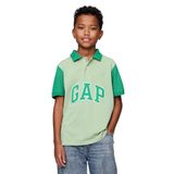 Erkek Çocuk Gap Logo Colorblock Pique Polo Yaka Yeşil T-Shirt