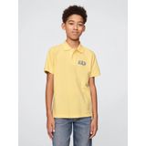 Erkek Çocuk Gap Logo Pique Polo Yaka Sarı T-Shirt
