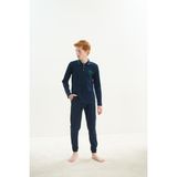 Erkek Çocuk GarsonUzun Kol Polo Yaka Lacivert Pijama Takım C5T2N7O8 - 11 - 12 Yaş