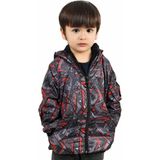 Erkek Çocuk Gri Kırmızı Karışık Desenli Içi Polar Yağmurluk - 1011658 - Gri - Kırmızı