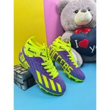 Erkek Çocuk Halısaha Kranpon Çoraplı Çivili Futbol Spor Ayakkabısı F35KR - Mor - Sarı