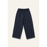 Erkek Çocuk Ince Kaşe Cep Detalı Lastikli Pantalon - Lacivert - 5 - 6 Yaş