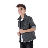 Erkek Çocuk Jean Ceket Günlük Modaya Uygun Ak22145123, FÜME, 3 Yaş