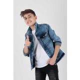 Erkek Çocuk Jean Ceket Günlük Modaya Uygun Ak22152023, MAVİ, 3 Yaş