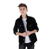 Erkek Çocuk Jean Ceket Günlük Modaya Uygun Ak22152023, Siyah, 4 Yaş