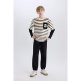 Erkek Çocuk Jogger Fit Jogger Paça Gabardin Pantolon