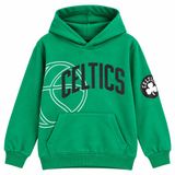 Erkek Çocuk Kapüşonlu Baskılı Sweatshirt – Yeşil | Kanguru Cepli, Ribanalı, Günlük Spor Model