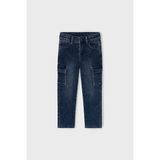 Erkek Çocuk Kargo Cepli Jean Pantolon - Koyu Mavi - 4 Yaş