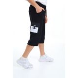Erkek Çocuk Kargo Cepli Kapri Alt 12205 - 5 - 6 Yaş - Siyah