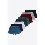 Erkek Çocuk Karışık Renk 8 Li Paket Pamuk Elastan Boxer 209