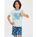 Erkek Çocuk Kısa Kol Mint Pijama Takım C9T4N0O-047 MİNT 7-8 YAŞ