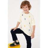 Erkek Çocuk Krem Bisiklet Yaka Sweatshirt 50316501 VR256