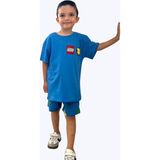 Erkek Çocuk LEGO Baskılı Şortlu Alt Üst Takım - 00404 Mavi - 9 - 10 Yaş