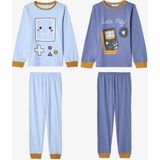 Erkek Çocuk Let's Play Oyun Desenli Pamuklu Uzun Kollu 2'li Pijama Takımı - Renkli - 3 - 4 Yaş