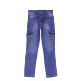 Erkek Çocuk Likralı Kargo Cepli Esnek Belli Jean Pantolon 13-17 Yaş 12366