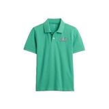 Erkek Çocuk Logo Detaylı Pique Yeşil Polo T-Shirt