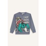 Erkek Çocuk Marvel Comics New Regular Fit Bisiklet Yaka Kalın Sweatshirt Kumaşı Sweatshirt